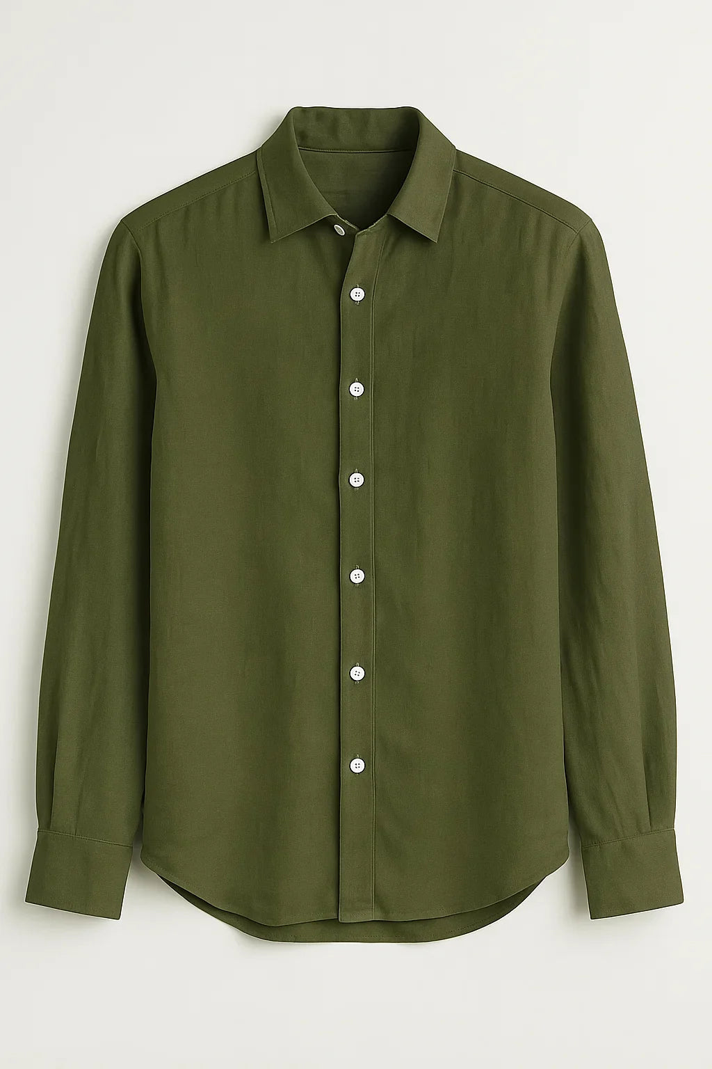 PureEase Long Sleeve Button-Up Linen Shirt