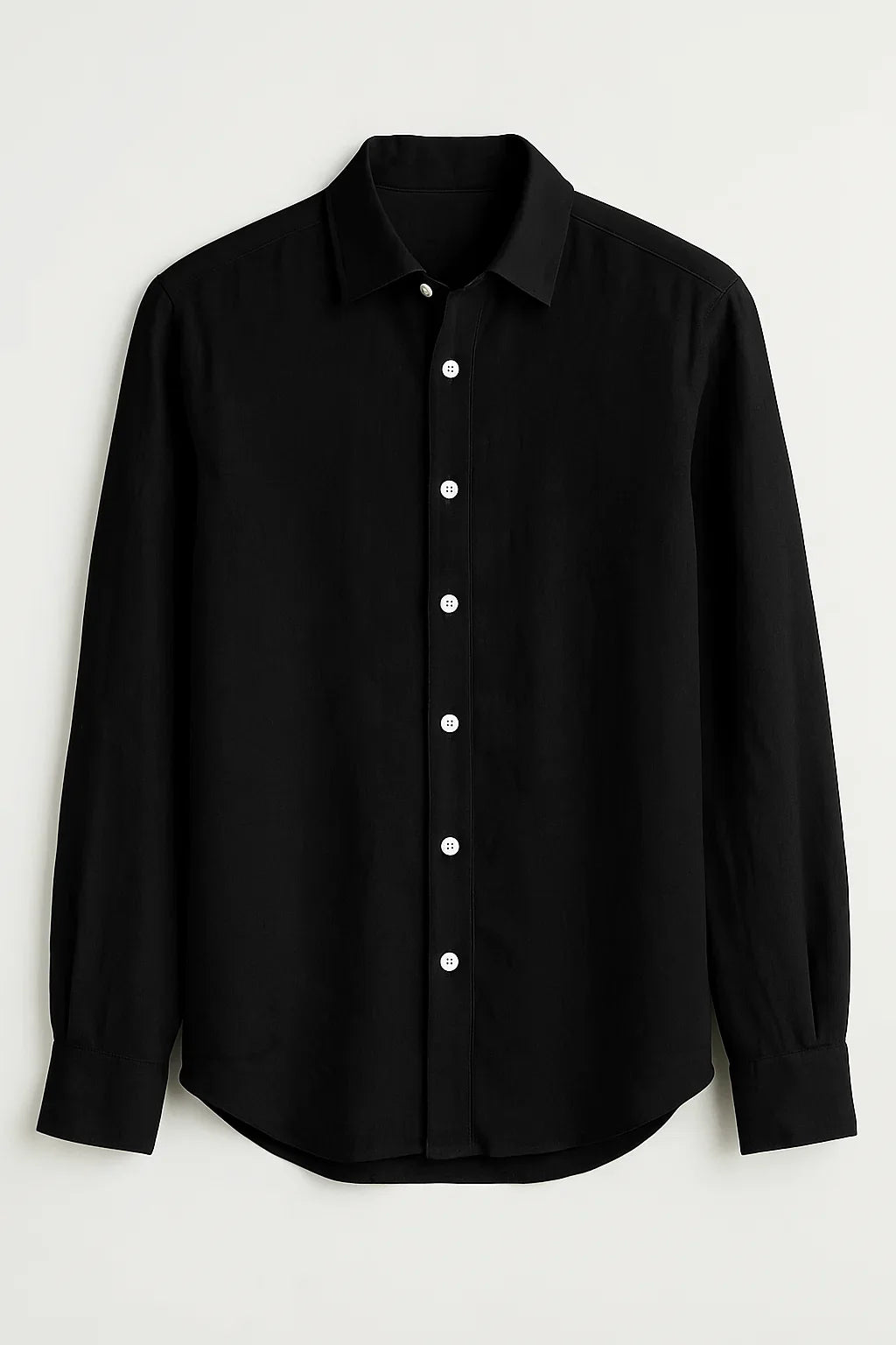 PureEase Long Sleeve Button-Up Linen Shirt