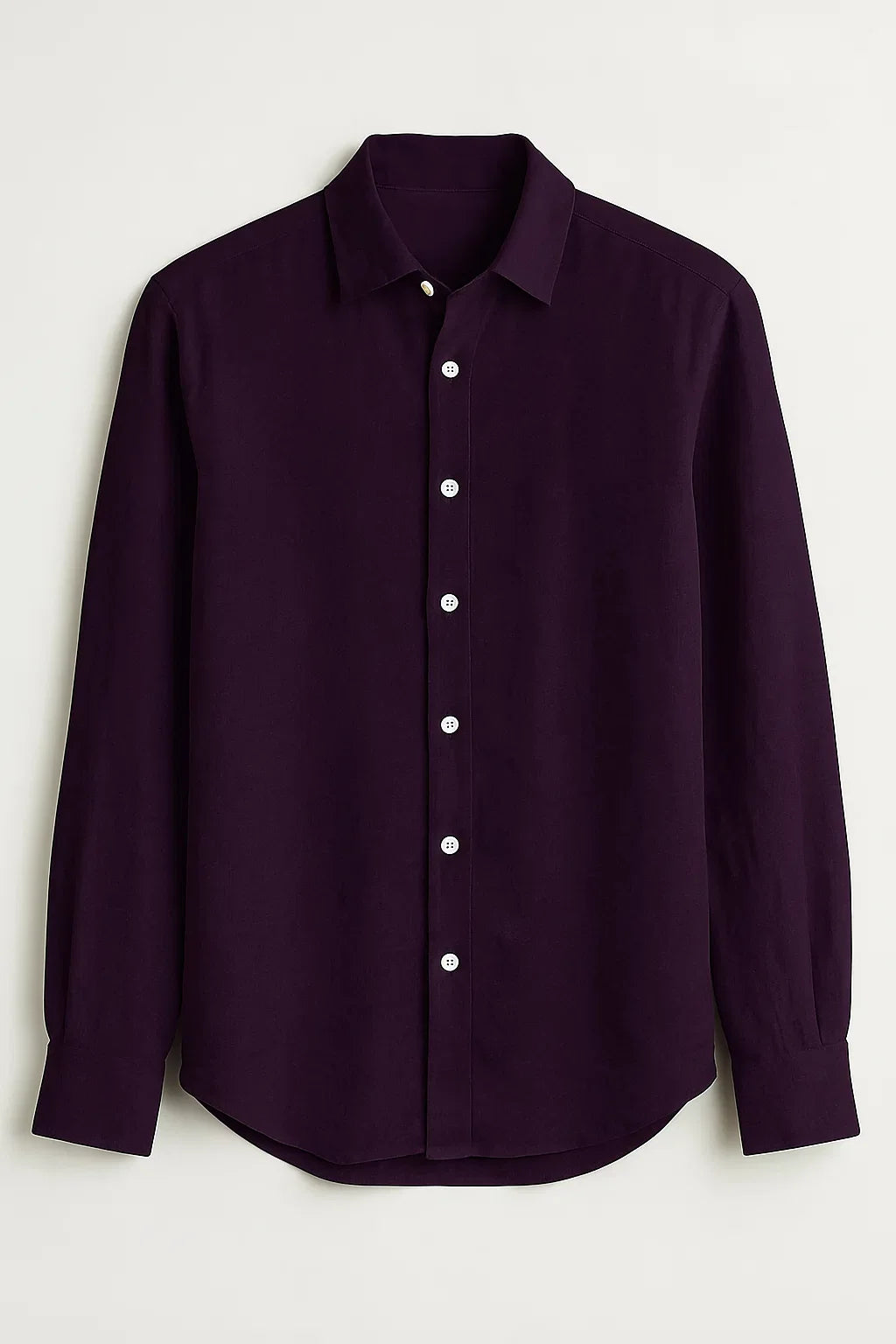 PureEase Long Sleeve Button-Up Linen Shirt