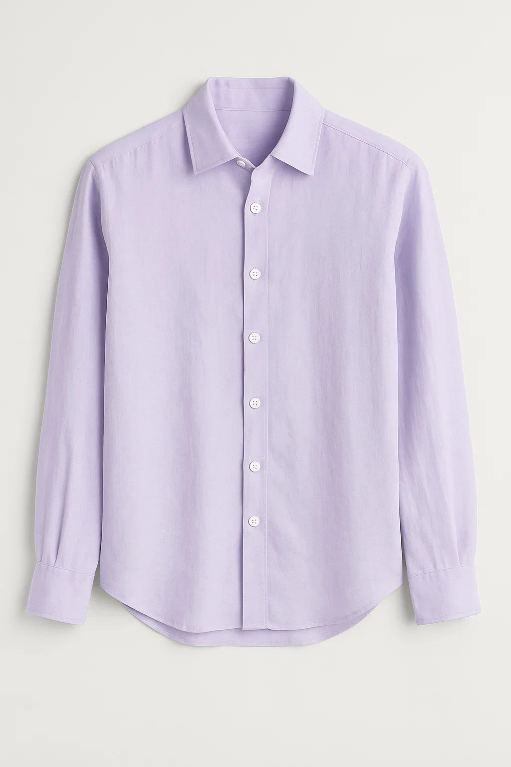 PureEase Long Sleeve Button-Up Linen Shirt