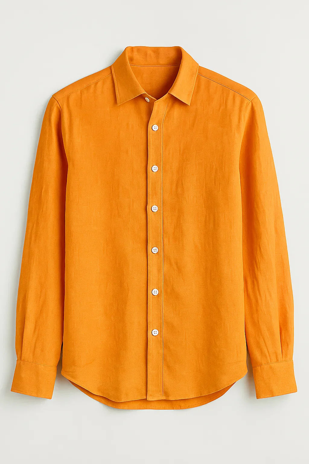 PureEase Long Sleeve Button-Up Linen Shirt