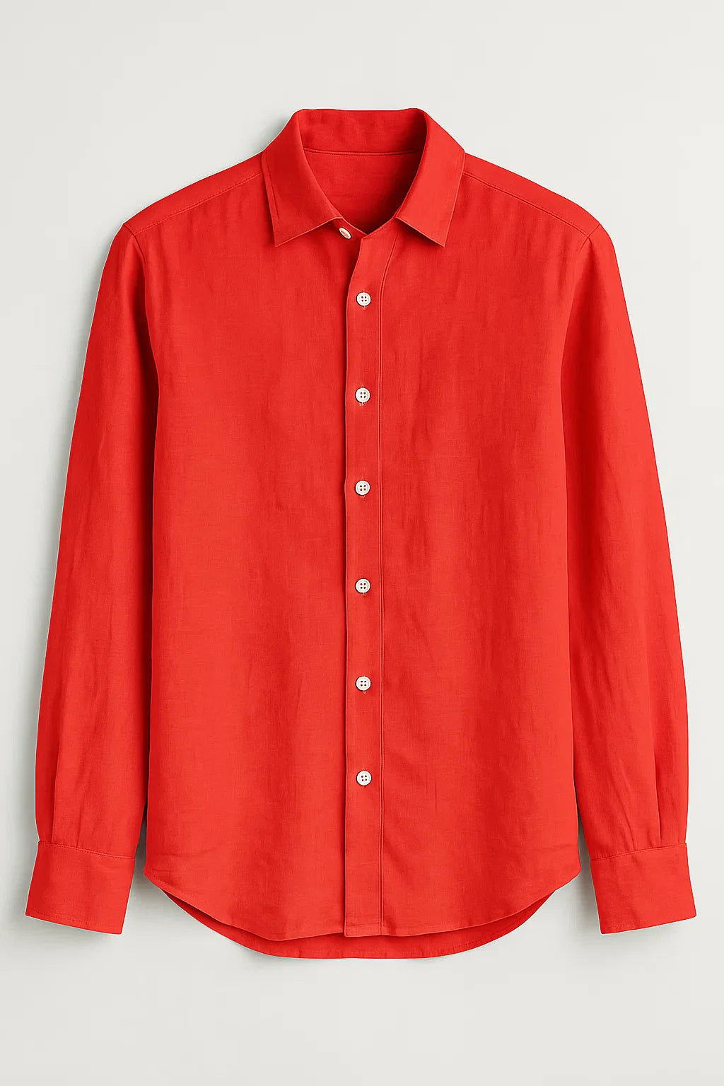 PureEase Long Sleeve Button-Up Linen Shirt