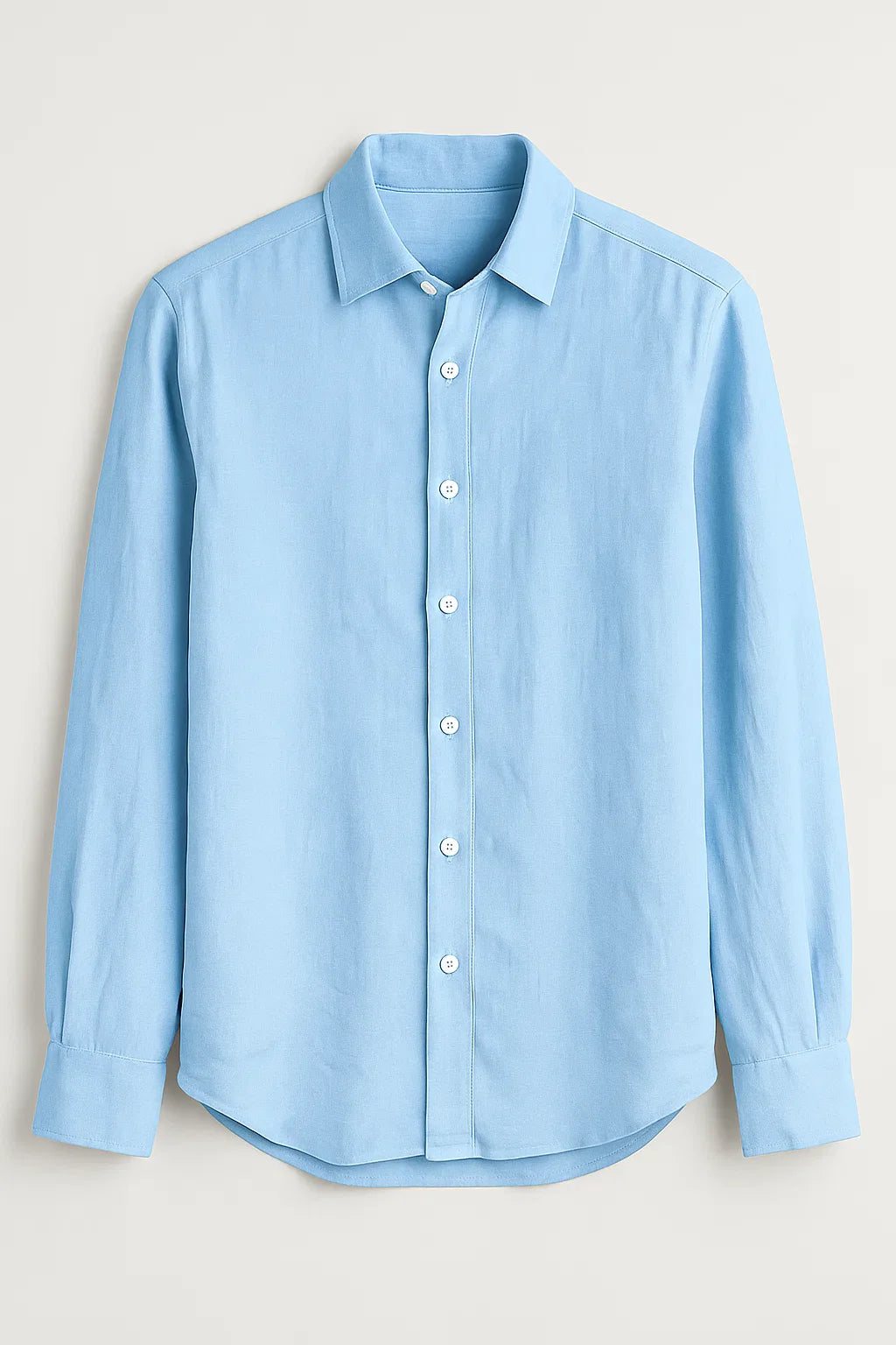 PureEase Long Sleeve Button-Up Linen Shirt