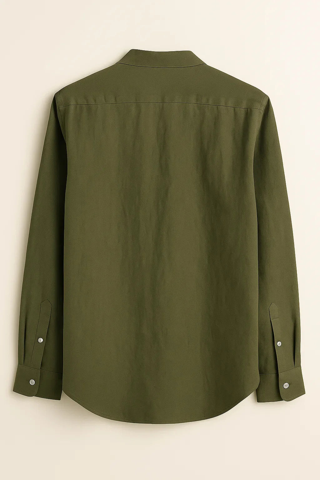 TerraLuxe Long Sleeve Linen Stand Collar Shirt