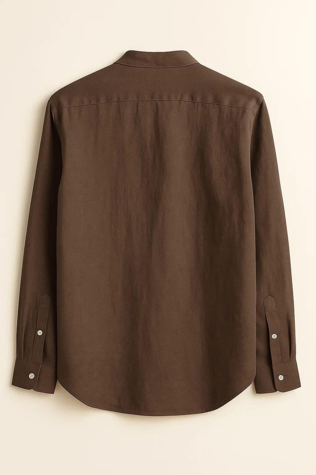 TerraLuxe Long Sleeve Linen Stand Collar Shirt