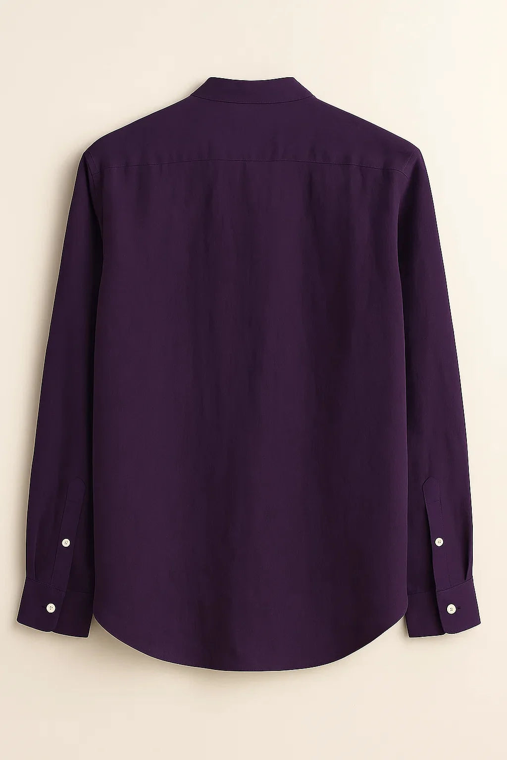 TerraLuxe Long Sleeve Linen Stand Collar Shirt
