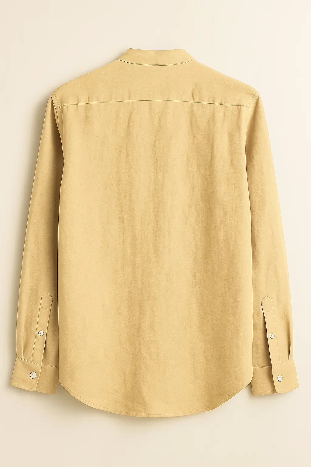 TerraLuxe Long Sleeve Linen Stand Collar Shirt