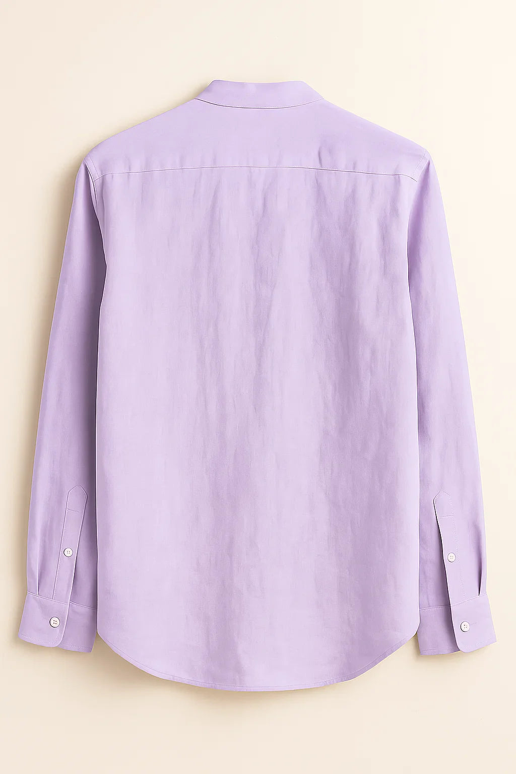TerraLuxe Long Sleeve Linen Stand Collar Shirt