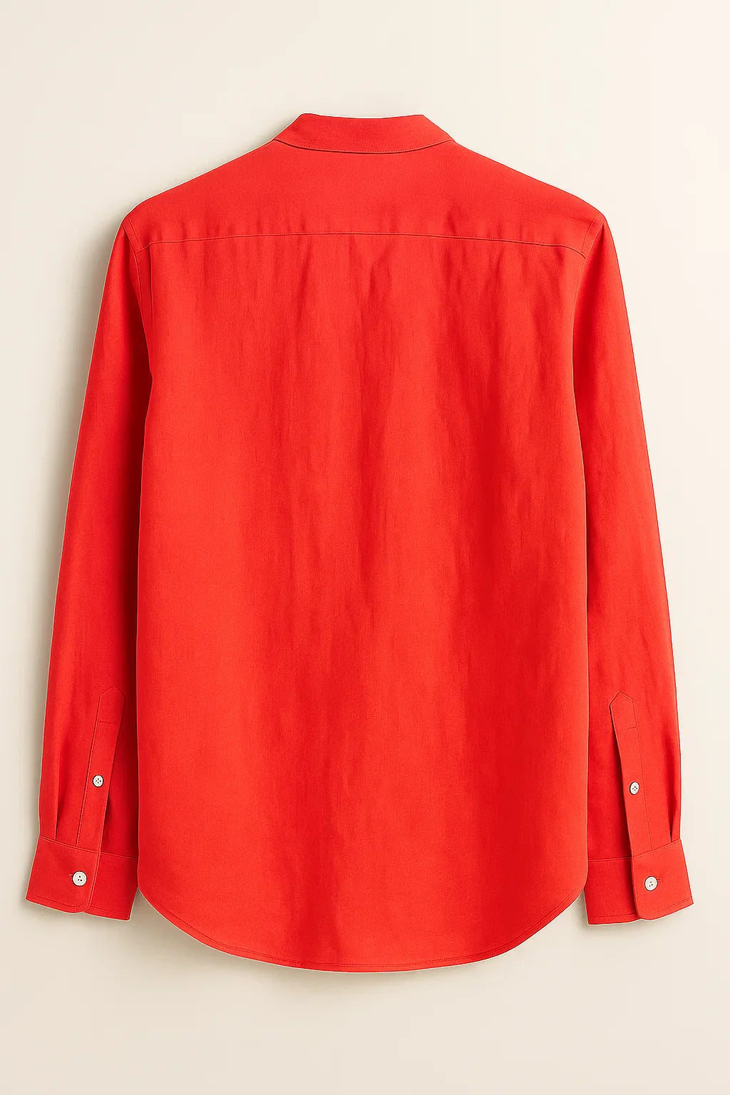 TerraLuxe Long Sleeve Linen Stand Collar Shirt