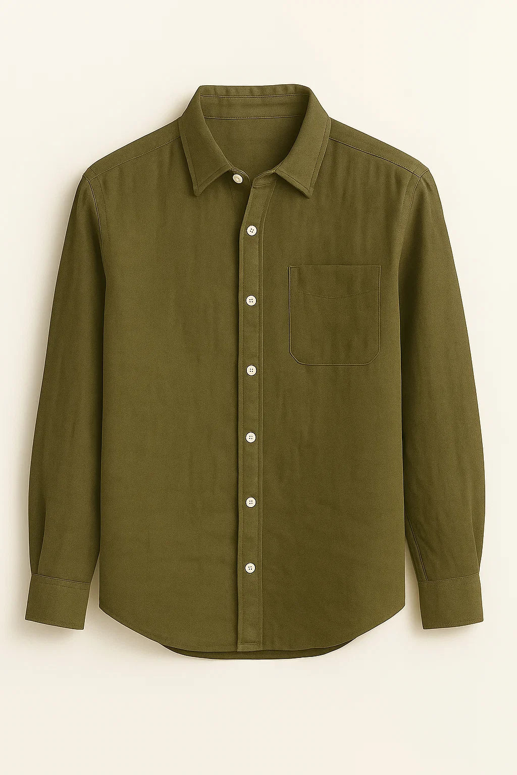 UrbanEase Long Sleeve Pocket Button-Up Linen Shirt