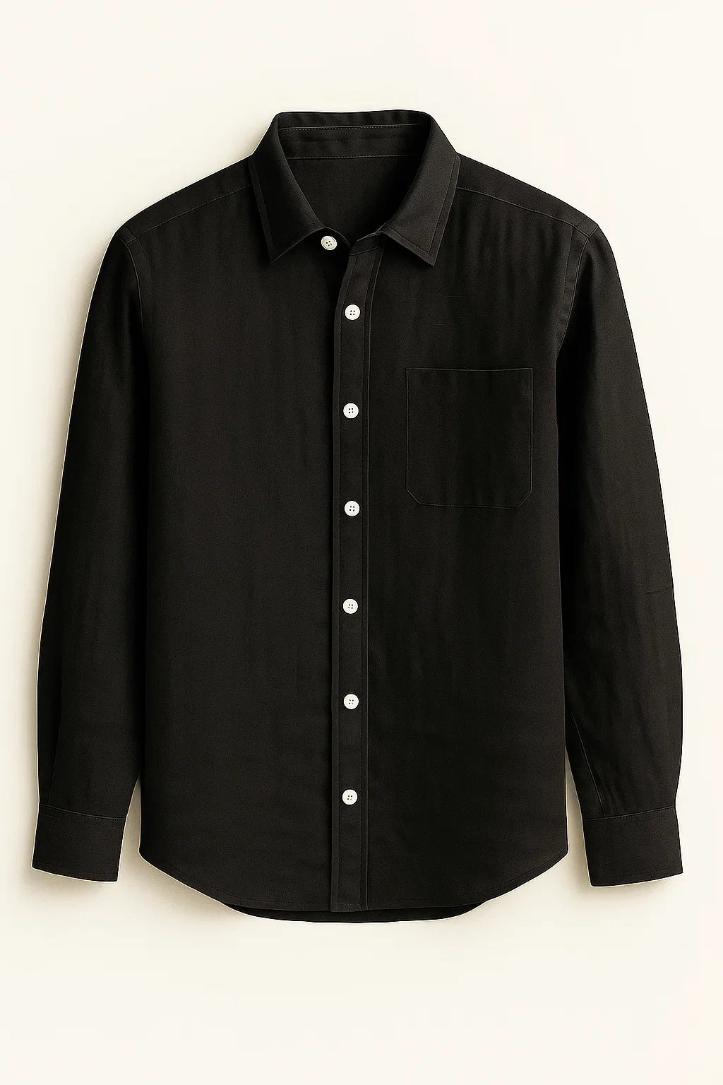 UrbanEase Long Sleeve Pocket Button-Up Linen Shirt
