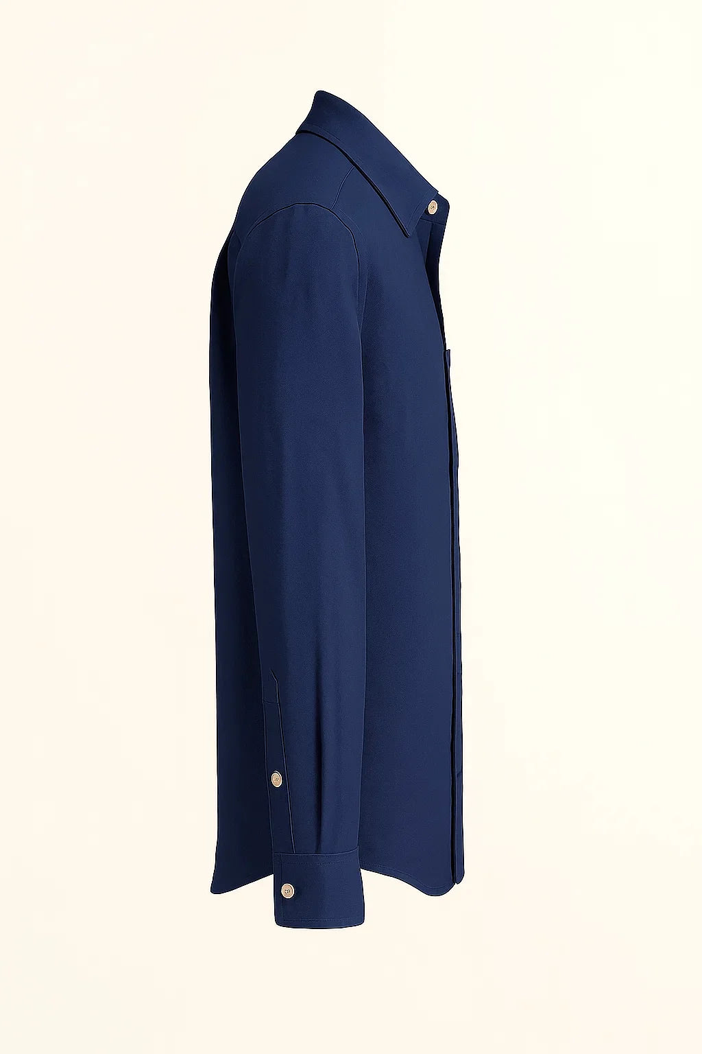 UrbanEase Long Sleeve Pocket Button-Up Linen Shirt