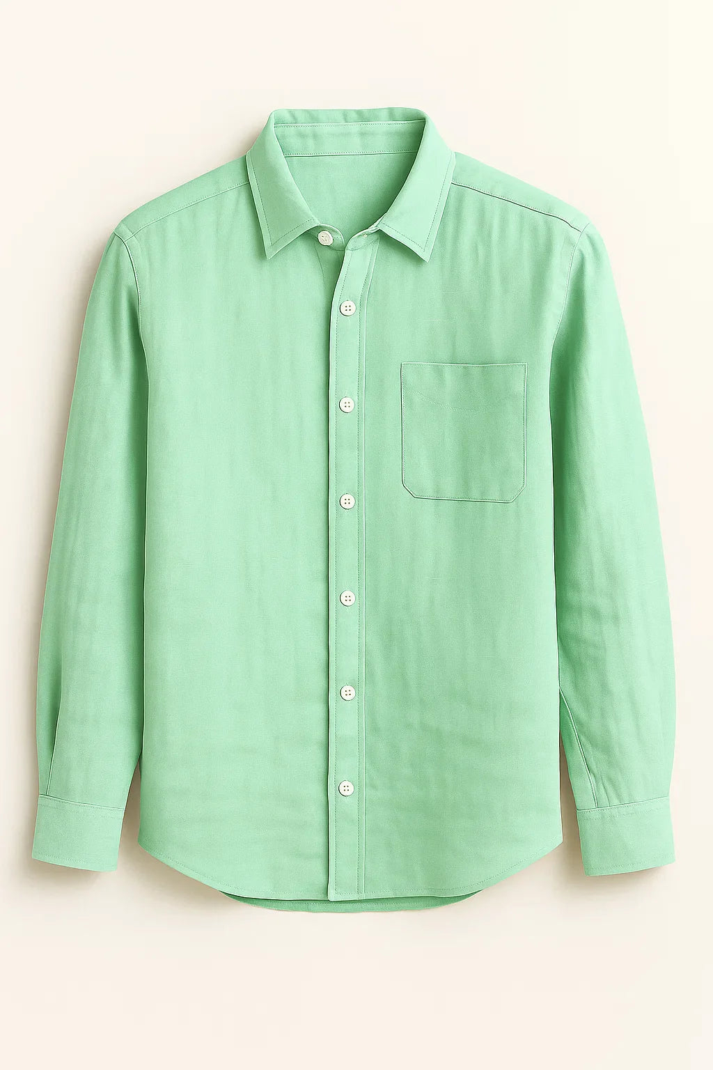 UrbanEase Long Sleeve Pocket Button-Up Linen Shirt