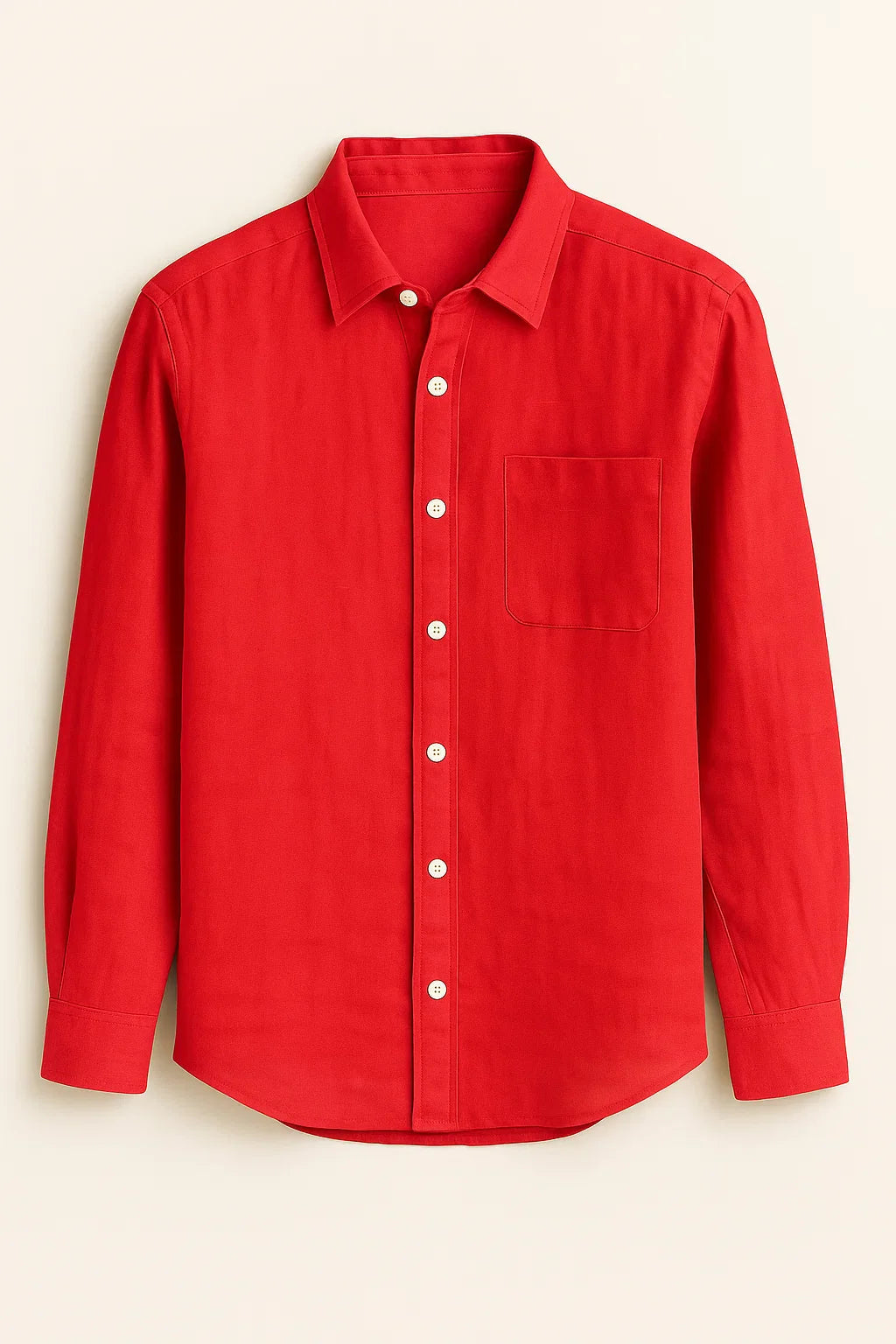 UrbanEase Long Sleeve Pocket Button-Up Linen Shirt