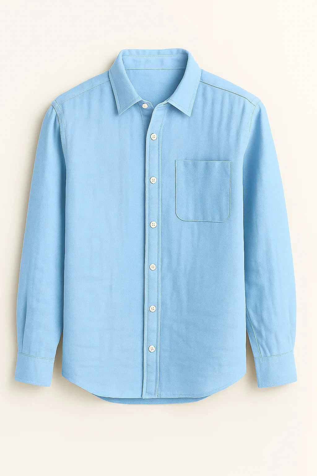 UrbanEase Long Sleeve Pocket Button-Up Linen Shirt