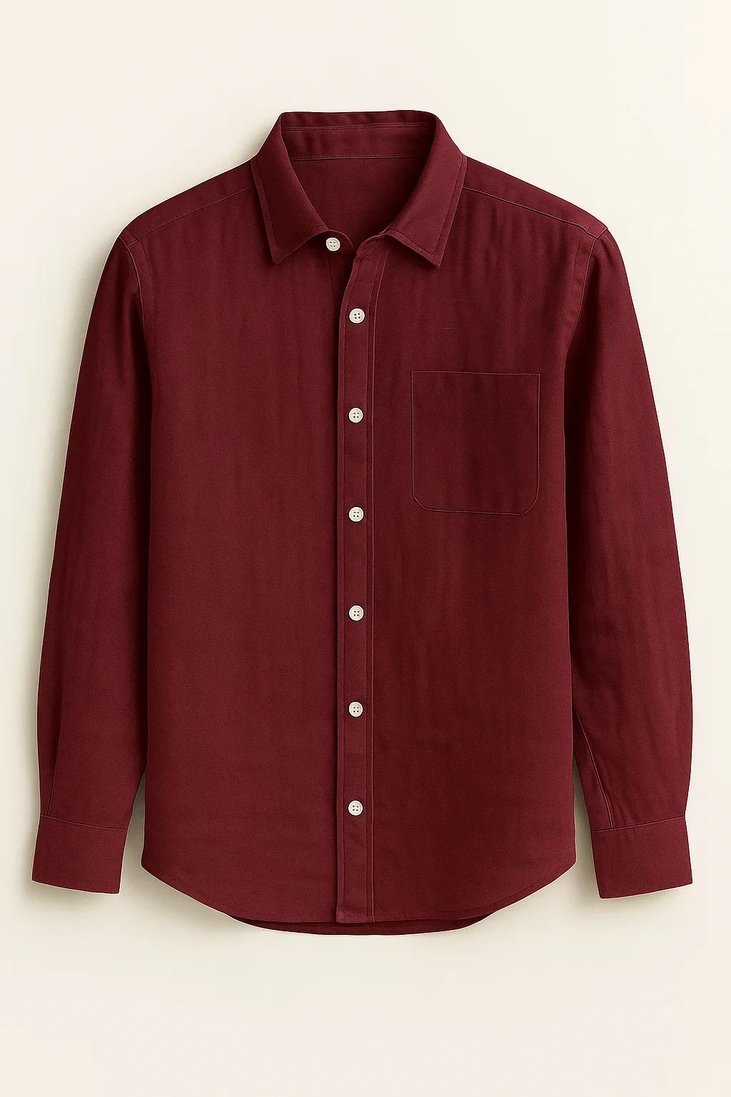 UrbanEase Long Sleeve Pocket Button-Up Linen Shirt